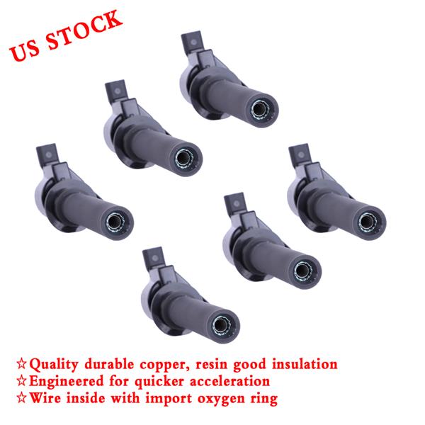 6pcs Ignition Coils for 2001-2008 FORD  2001-2009 MAZDA  2000-2008 MERCURY & Various Others 3.0L V6 