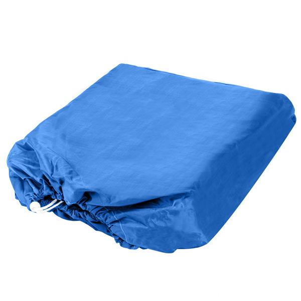 17-19ft 600D Oxford Fabric High Quality Waterproof Boat Cover with Storage Bag Blue