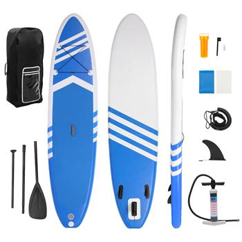 Inflatable Paddle Boards Stand Up 10.5\\'x30 x6 ISUP Surf Control Non-Slip Deck Standing Boat Blue