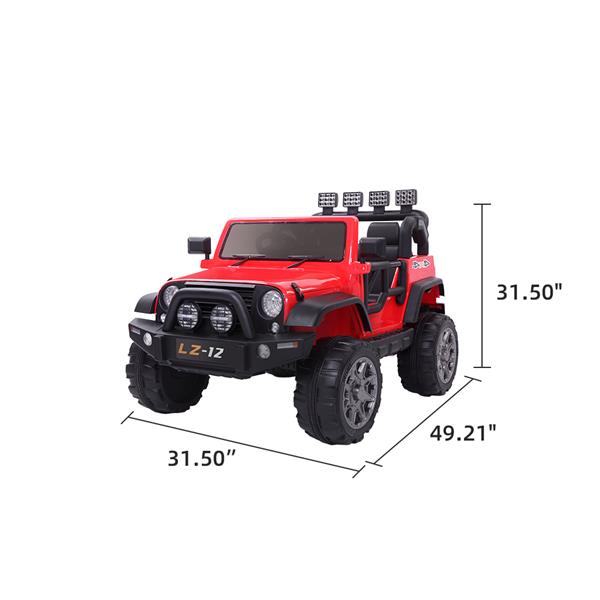 12V Kids Ride On Car Toy Jeep Rechargeable Battery 4 mph Remote Control Red US