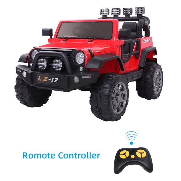 12V Kids Ride On Car Toy Jeep Rechargeable Battery 4 mph Remote Control Red US