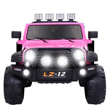 12V Kids Ride On Car Toy Jeep Rechargeable Battery 4 mph Remote Control Pink US