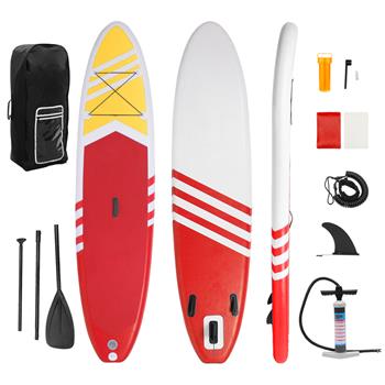 Inflatable Paddle Boards Stand Up 10.5\\'x30 x6 ISUP Surf Control Non-Slip Deck Standing Boat Red