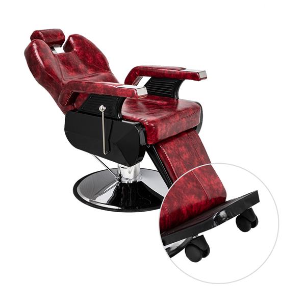 Classic Large Barber Chair, Wine Red