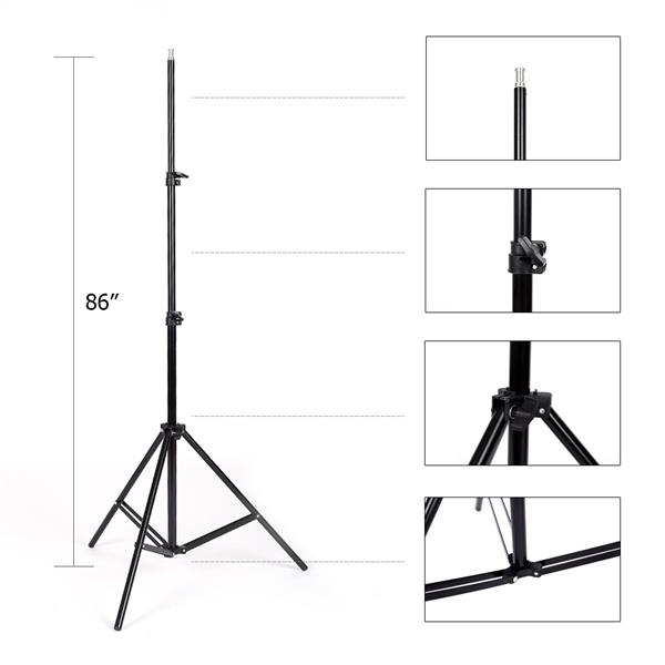 135W Silver Black Umbrellas with Background Stand Non-Woven Fabrice (Black & White & Green) Set US + 43" 110cm Five-in-One Folding Reflector Set (Item has a risk of infringement on the Amazon )