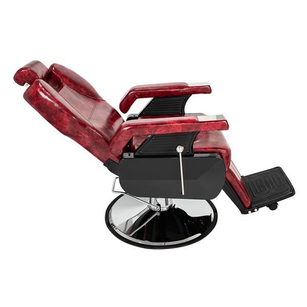 Classic Large Barber Chair, Wine Red