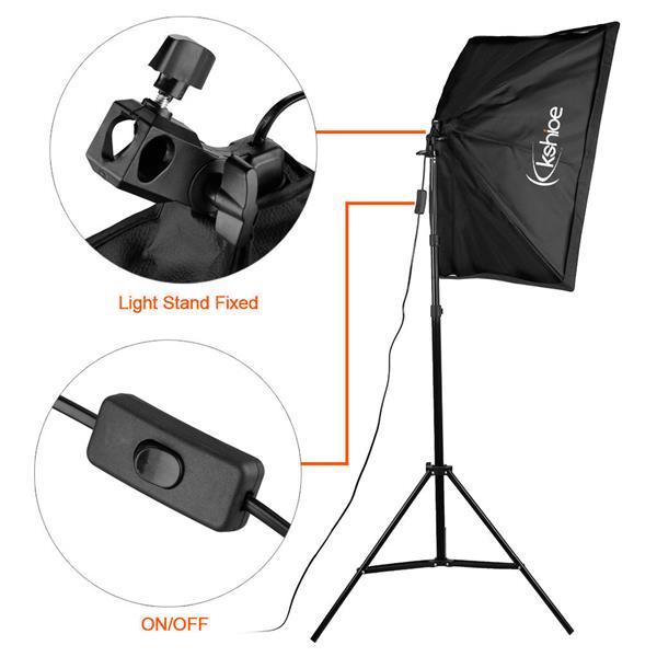 135W Bulb 5070 Single Head Soft Light Box Two Lights Set US Plug with 43" 110cm Five-in-One Folding Reflector Set (The product has a risk of infringement on the Amazon platform)