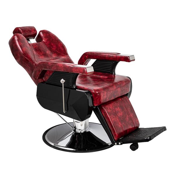 Classic Large Barber Chair, Wine Red