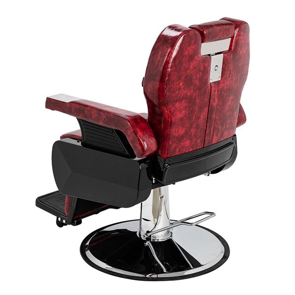 Classic Large Barber Chair, Wine Red