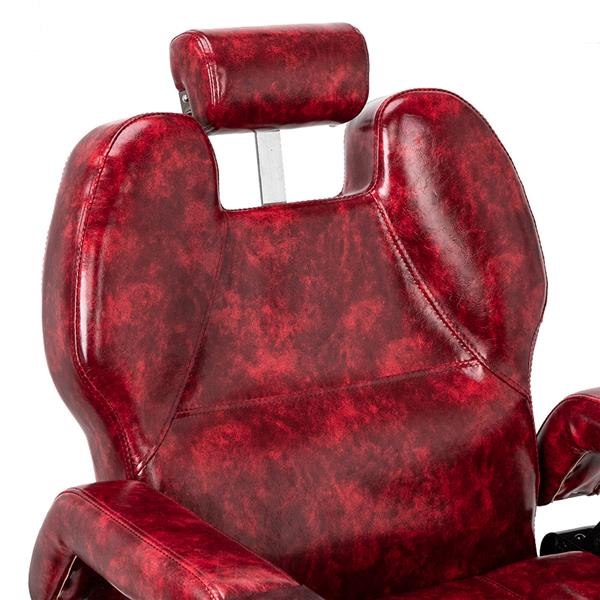 Classic Large Barber Chair, Wine Red