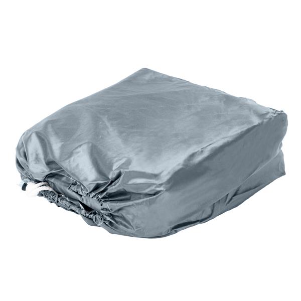 17-19ft 210D Oxford Fabric High Quality Waterproof Boat Cover with Storage Bag Gray