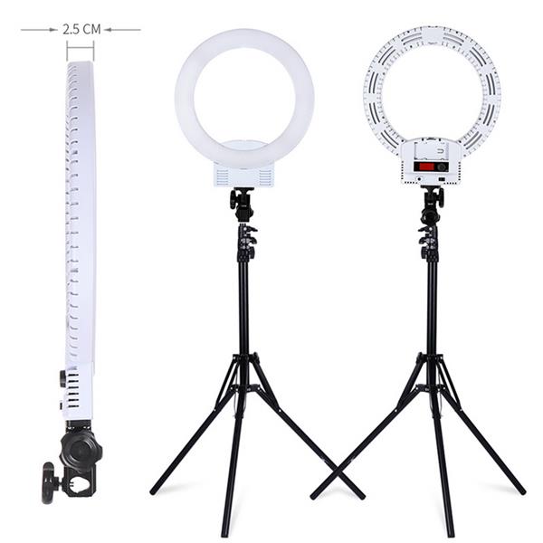 12" LED Ring Lights and 2m Light Stands US Standard White with  Mini Tabletop Tripod Special for Ring Lamp (The product has a risk of infringement on the Amazon platform)