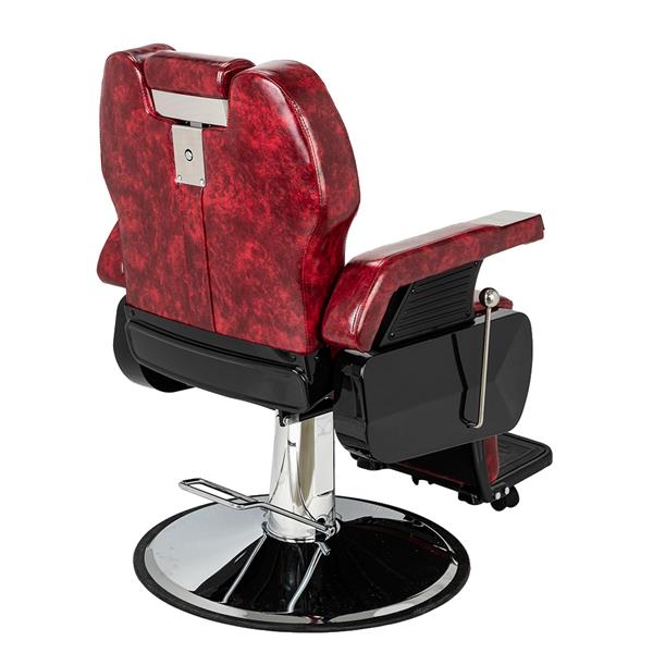 Classic Large Barber Chair, Wine Red