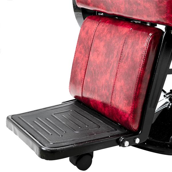 Classic Large Barber Chair, Wine Red