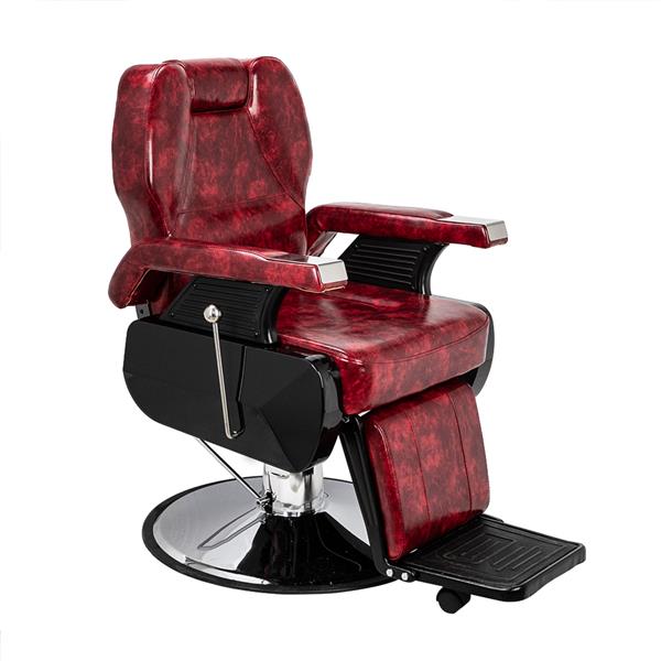 Classic Large Barber Chair, Wine Red