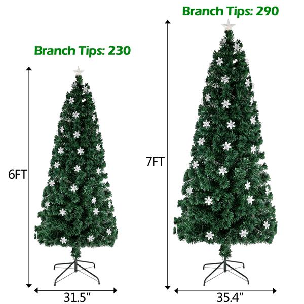 7FT Small Light Fiber Optic Christmas Tree 290 Branches