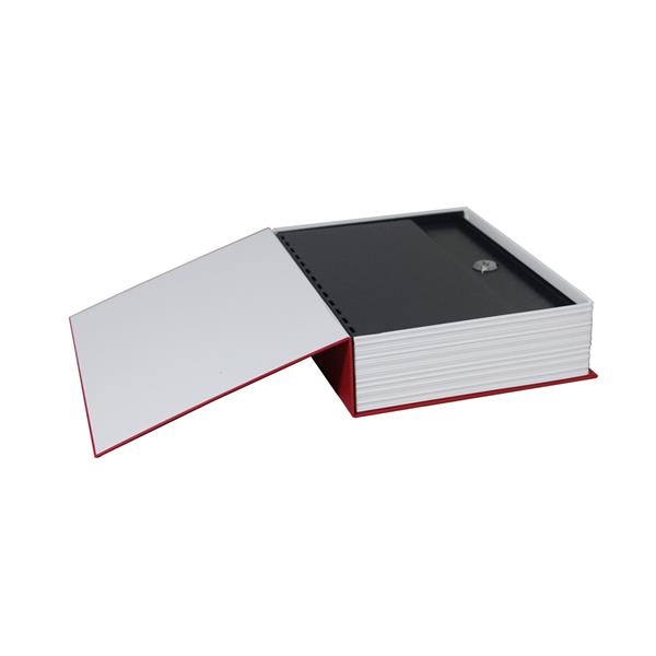 Fashionable Professional Book Shape Safe Box Size L Red