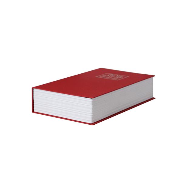 Fashionable Professional Book Shape Safe Box Size L Red