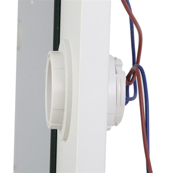 【FCH】带灯炮大方镜单抽屉梳妆台-白色 + 冷光灯泡10粒-10