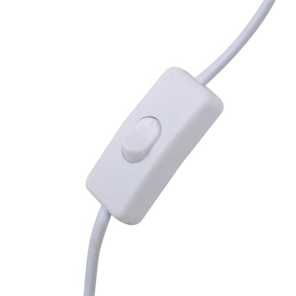 【FCH】带灯炮大方镜单抽屉梳妆台-白色 + 暖光灯泡10粒-5