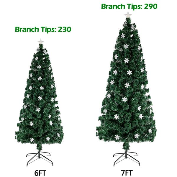 6FT Small Light Fiber Optic Christmas Tree 230 Branches