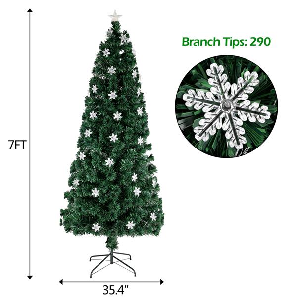 7FT Small Light Fiber Optic Christmas Tree 290 Branches