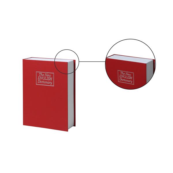 Fashionable Professional Book Shape Safe Box Size L Red