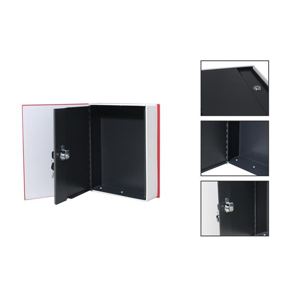 Fashionable Professional Book Shape Safe Box Size L Red