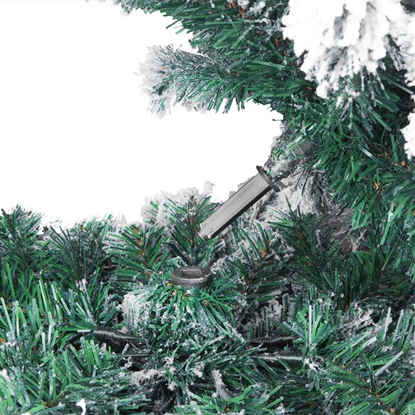 6FT PVC Flocking Christmas Tree 750 Branches Spread Out Naturally  Tree