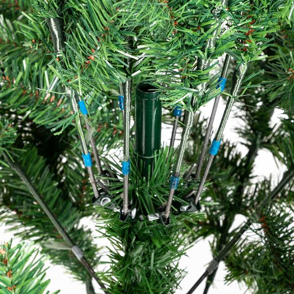 Christmas Tree 6FT 920 Branches Flocking Spray White Tree Plus Pine Cone (YJ)