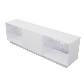 Elegant Household Decoration Two-tier LED TV Cabinet White
