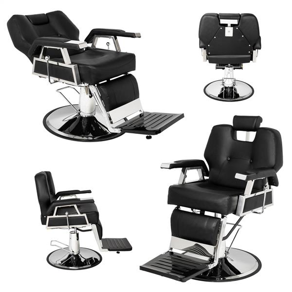 HZ8706 Professional Portable Hydraulic Lift Man Large Barber Chair Black 