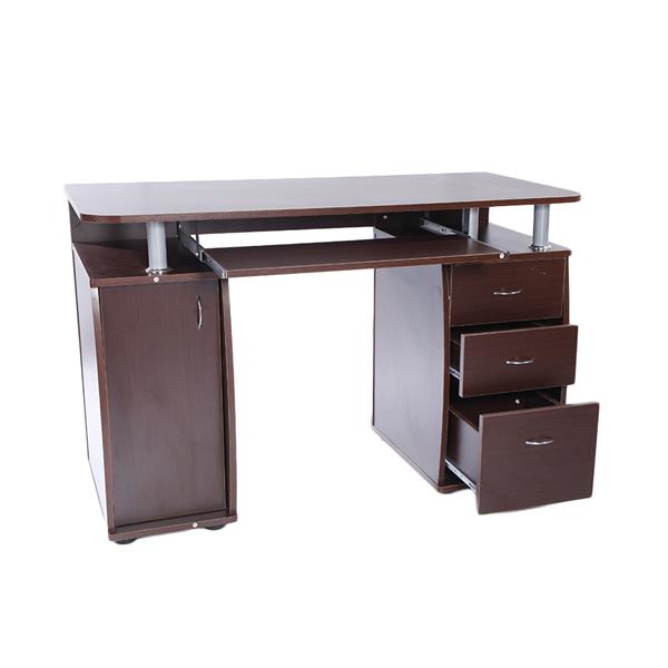 15mm MDF Portable 1pc Door with 3pcs Drawers Computer Desk Coffee