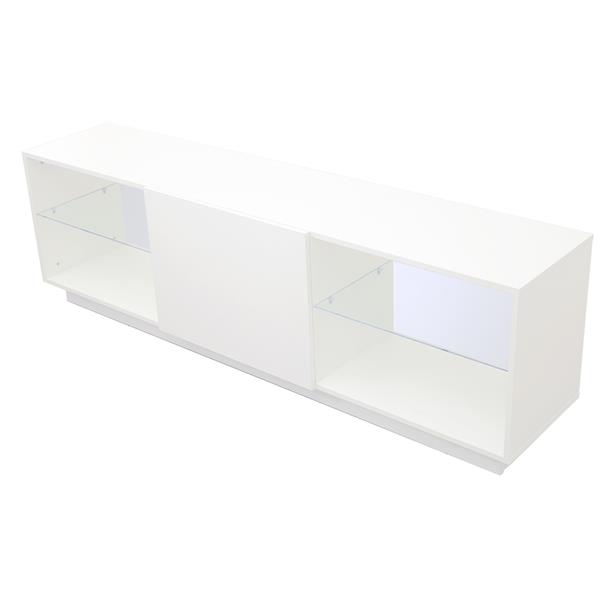 Elegant Household Decoration Two-tier LED TV Cabinet White