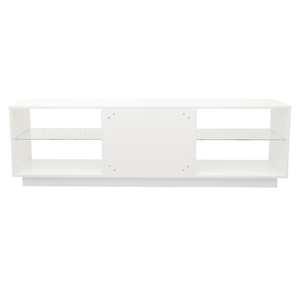 Elegant Household Decoration Two-tier LED TV Cabinet White