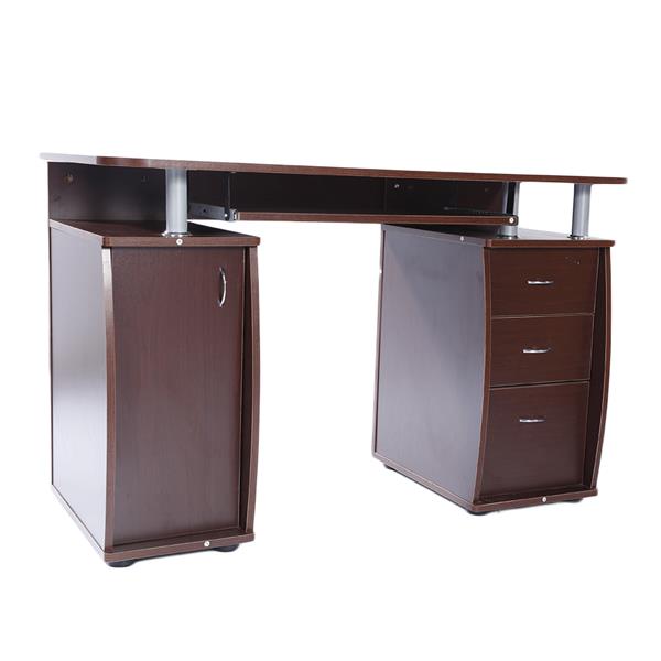 15mm MDF Portable 1pc Door with 3pcs Drawers Computer Desk Coffee