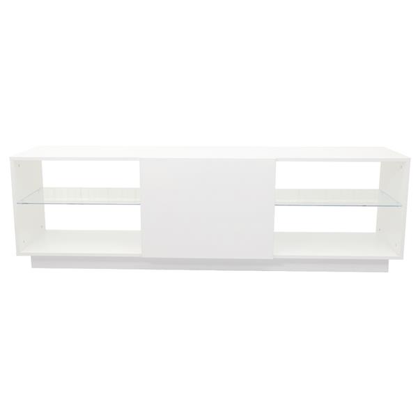 Elegant Household Decoration Two-tier LED TV Cabinet White