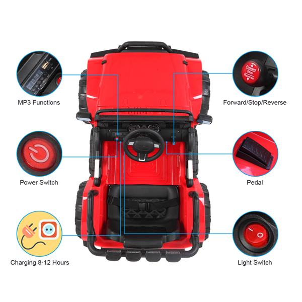 LZ-905 Remodeled Dual Drive 45W * 2 Battery 12V7AH * 1 With 2.4G Remote Control Red 