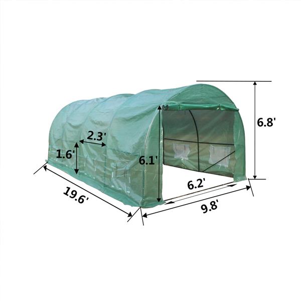  20′x10′x7′ -A Heavy Duty Greenhouse Plant Gardening Dome Greenhouse Tent