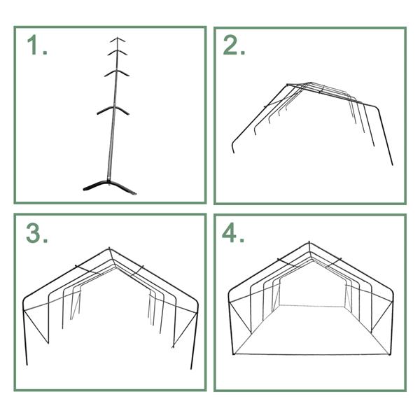  20′x10′x7′-B Heavy Duty Greenhouse Plant Gardening Spiked Greenhouse Tent 