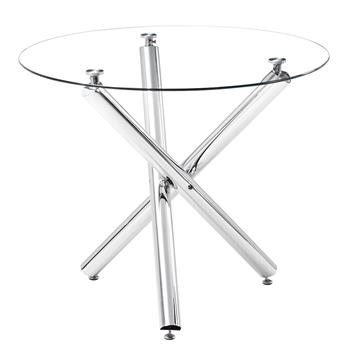  90*90*75cm Round Glass Dining Table 