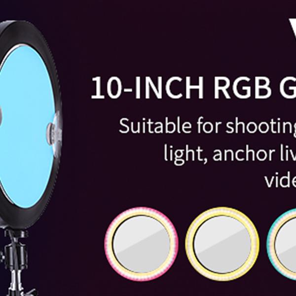 [UK] Kshioe 10 Inch RGB With Beauty Mirror And Tripod Set