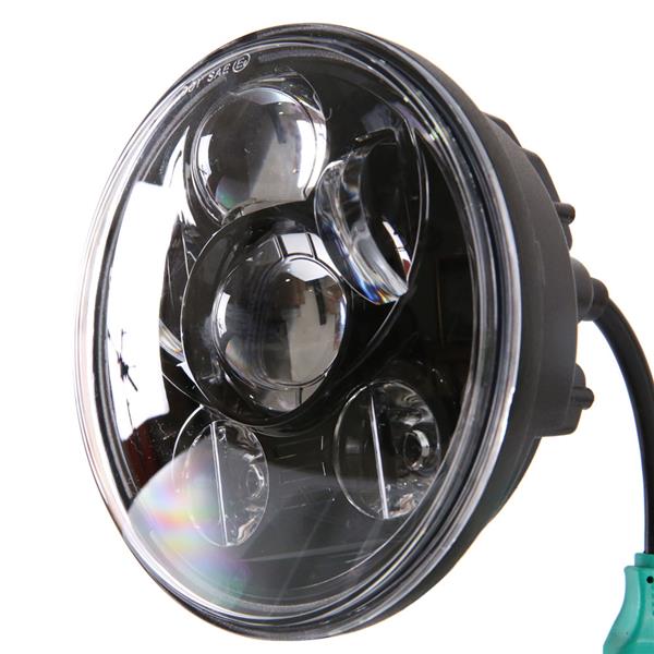 5.75" 45W 6000-6500K White Light IP-65 Waterproof LED Headlight for Vehicles Black