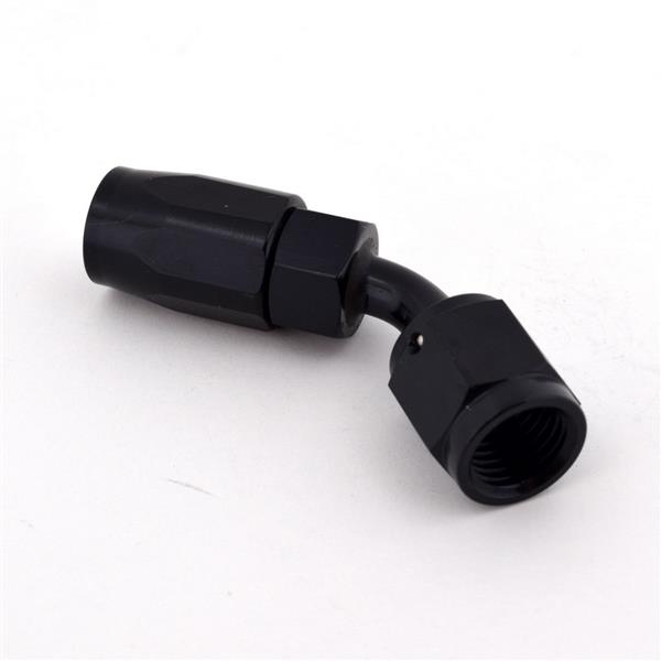 Universal AN-4 45 Degree Swivel Hose End Black