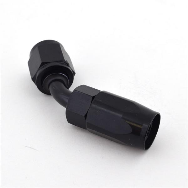 Universal AN-4 45 Degree Swivel Hose End Black