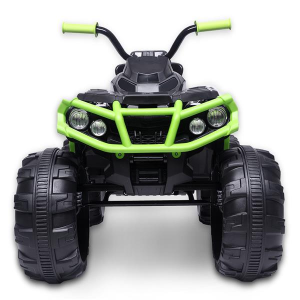 Upgraded LZ-906 ATV Double Drive Children Car with 45W*12 12V7AH*1 Battery without Remote Control Black and green