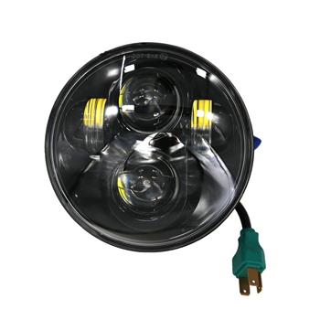5.75\\" 40W 8-LED 6000K White Light IP67 Waterproof LED Headlight for Vehicles Black