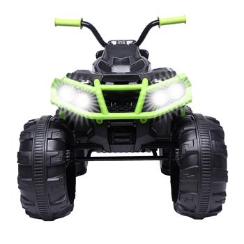 Upgraded LZ-906 ATV Double Drive Children Car with 45W*12 12V7AH*1 Battery without Remote Control Black and green