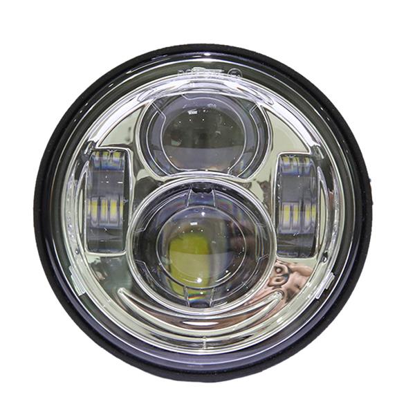 4.65" 40W 6000K White Light Die-cast Aluminum LED Headlight for Vehicles 