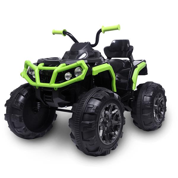 Upgraded LZ-906 ATV Double Drive Children Car with 45W*12 12V7AH*1 Battery without Remote Control Black and green